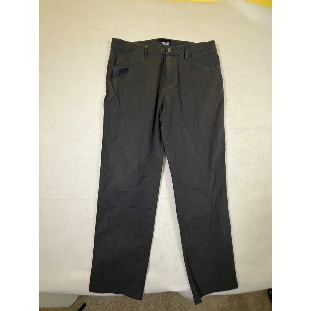 Linksoul‎ Ellis Mens Charcoal Gray Straight Leg 5-Pocket Golf Pants 36S
